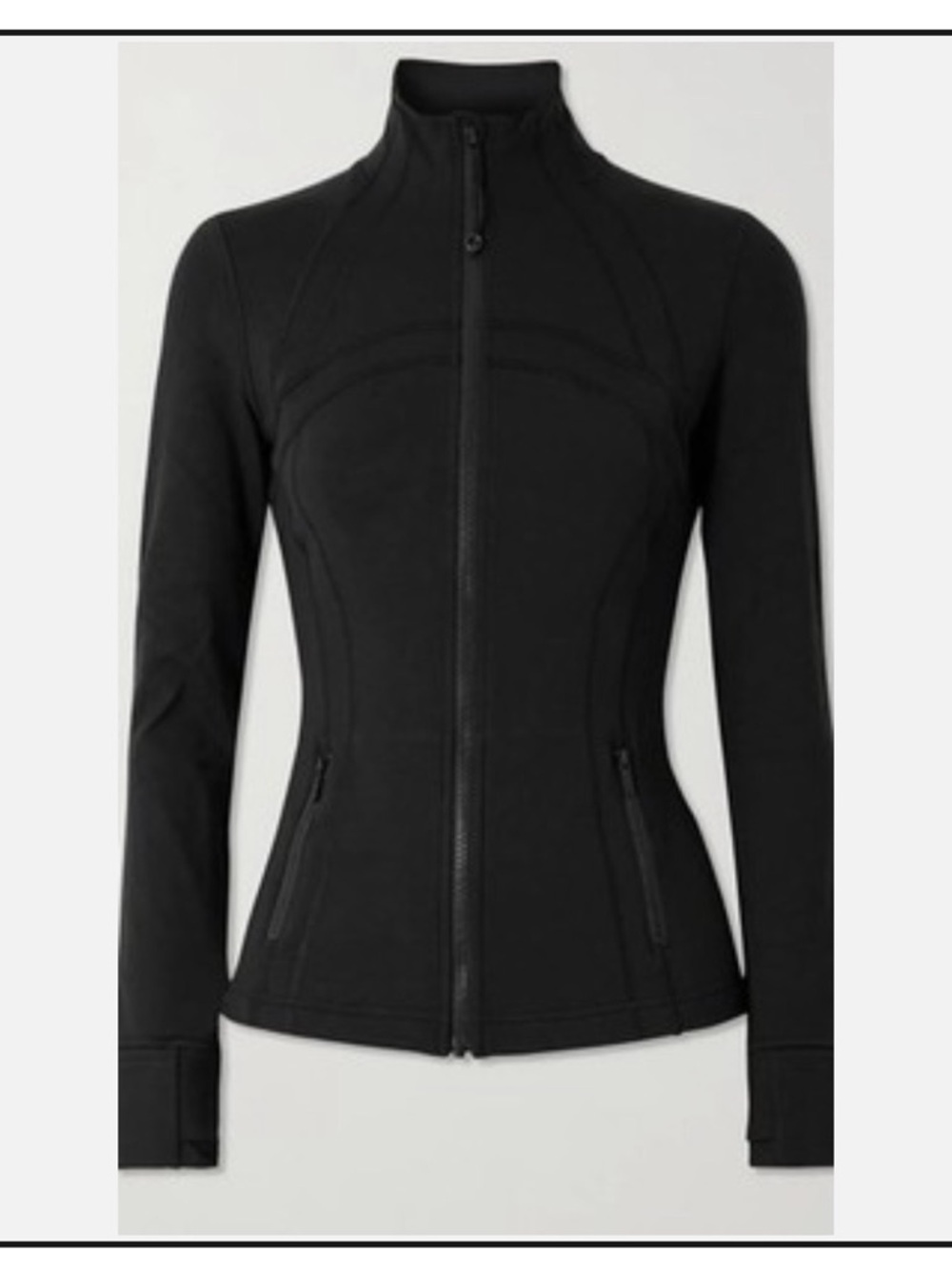 lululemon athletica Women's Black Fitted Zip Scuba Jacket
